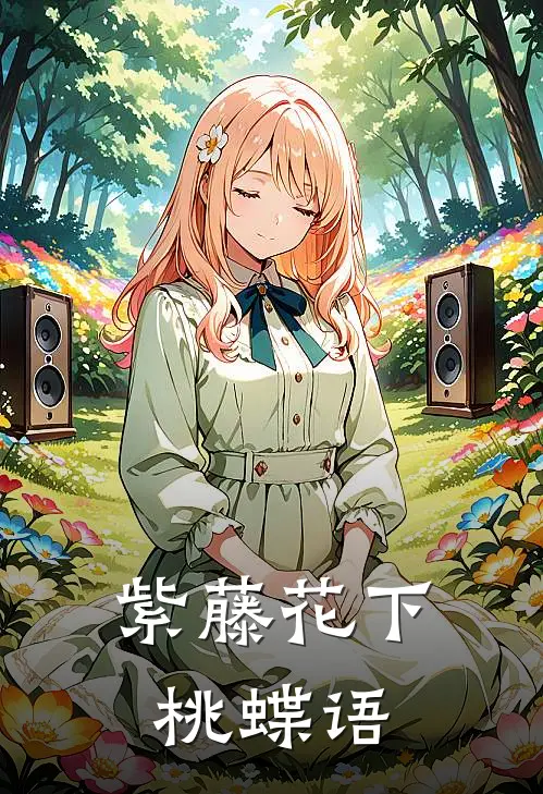 紫藤花下桃蝶语