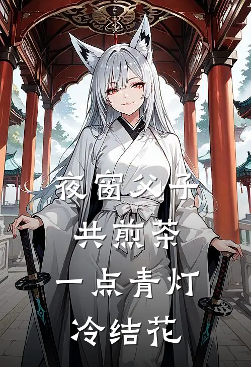 夜窗父子共煎茶,一点青灯冷结花